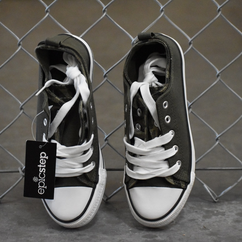 Camouflage Olive Sneakers for Women - Picture 2 of 3
